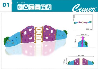 Стена за катерене двойна - CA902